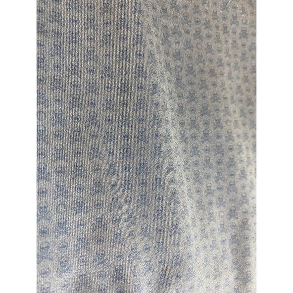 Peter Millar Men's Blue Mini Skull Print Long Sleeve Sweater - 4XT - Picture 14 of 15